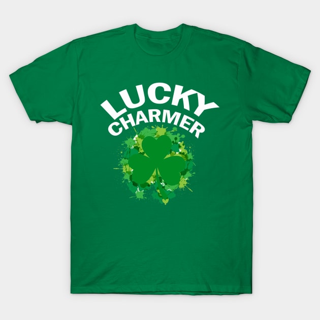 Lucky Charmer Funny Saint Patrick's T-Shirt by FERRAMZ